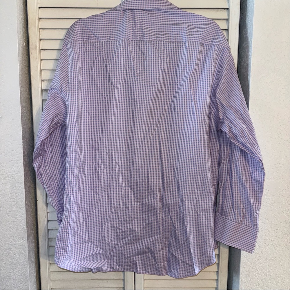 Bugatchi Men's Lavender Checkered Button Down Shi… - image 3